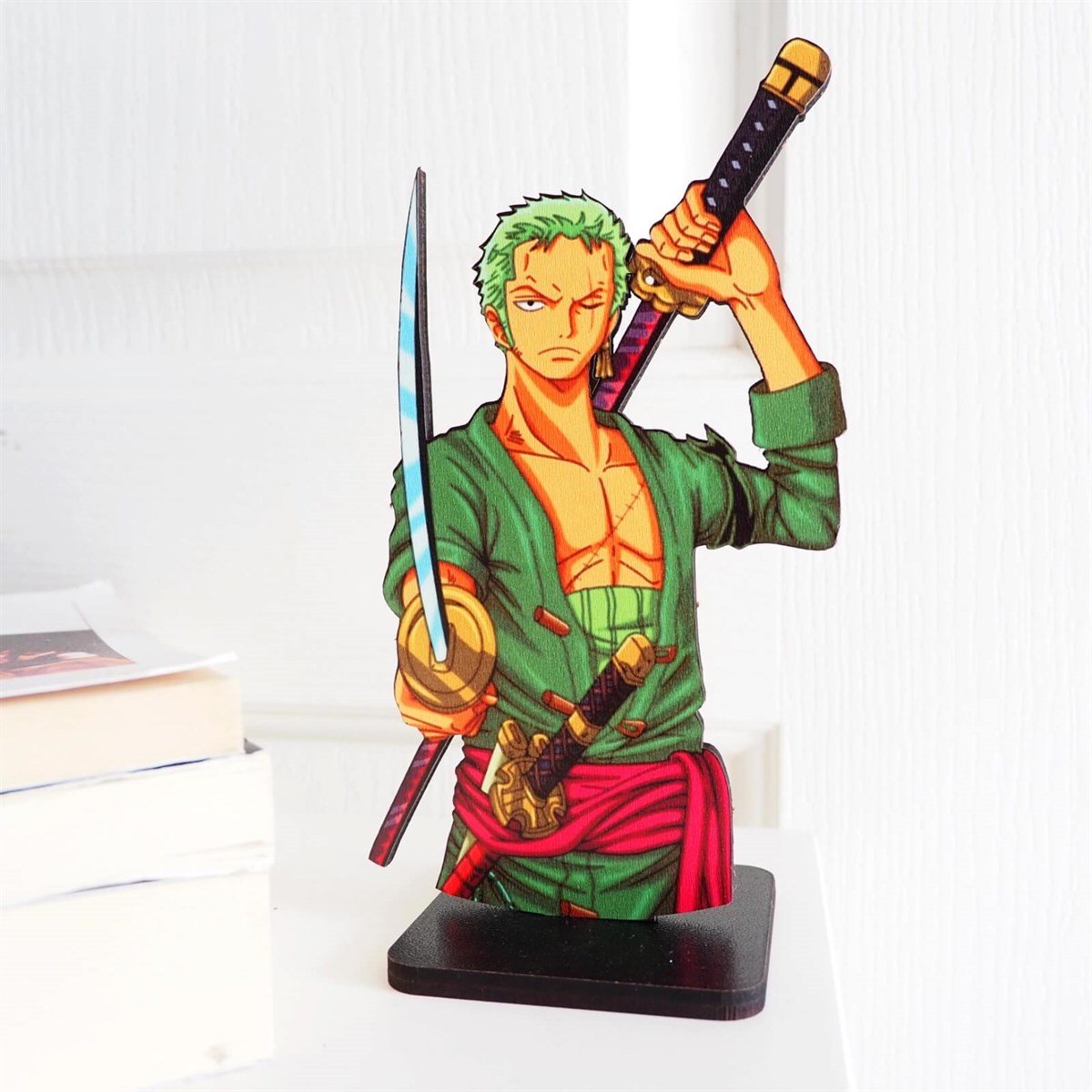 Anime One Piece Zoro Ahşap figür