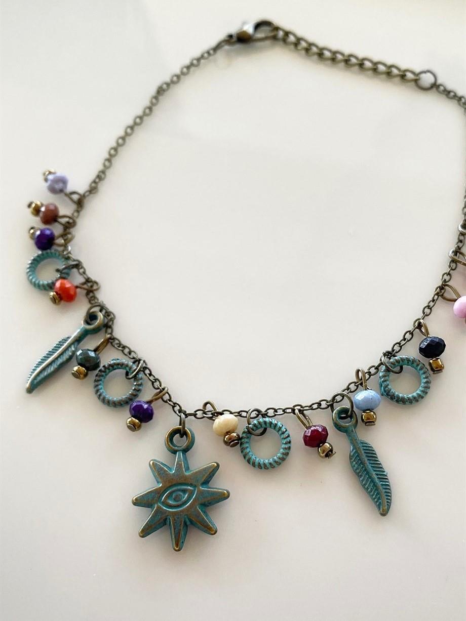 Antik Renkli Figürlü Halhal