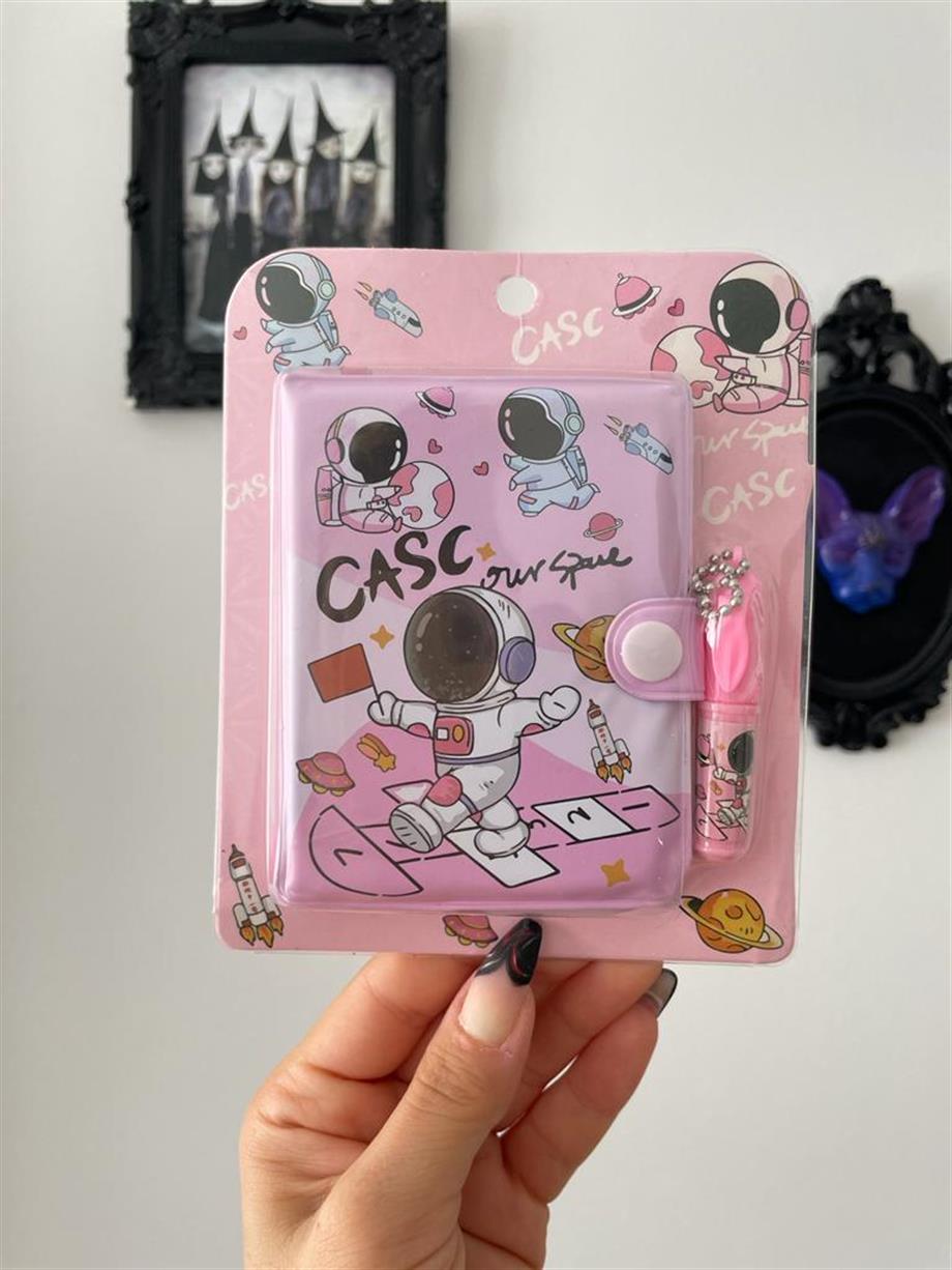 Astronot Puffy Mini Kalemli Defter