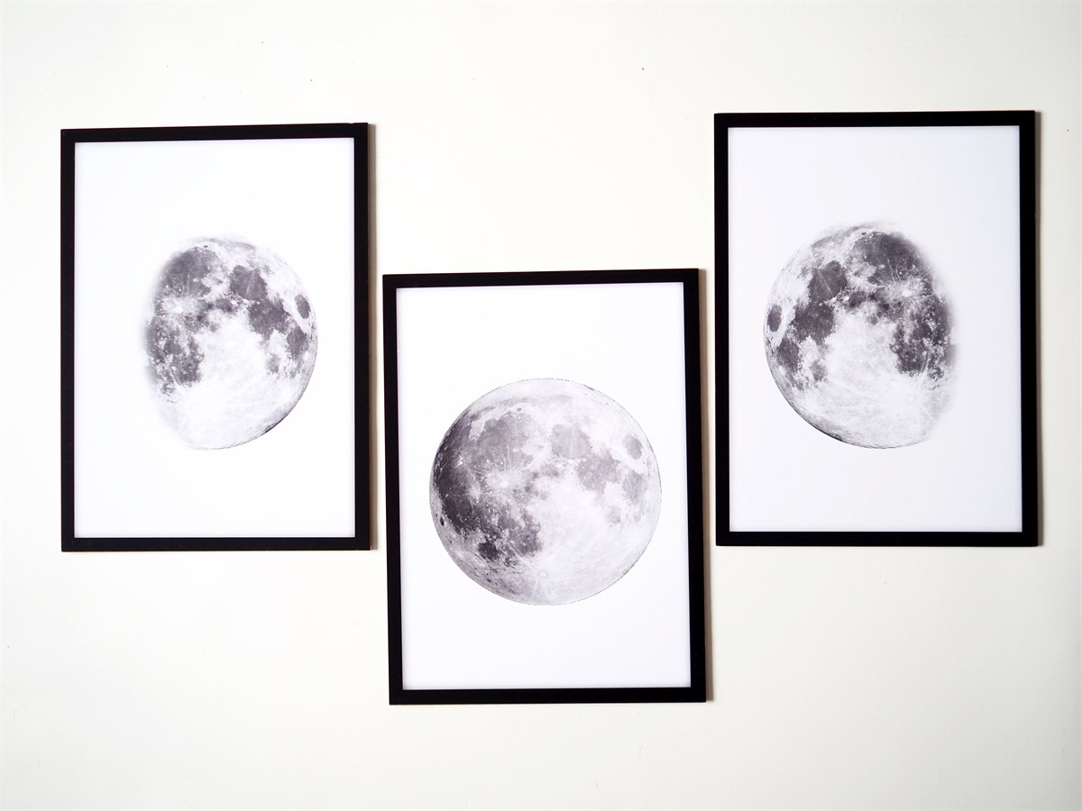 Ay Evreleri Ahşap Tablo Seti