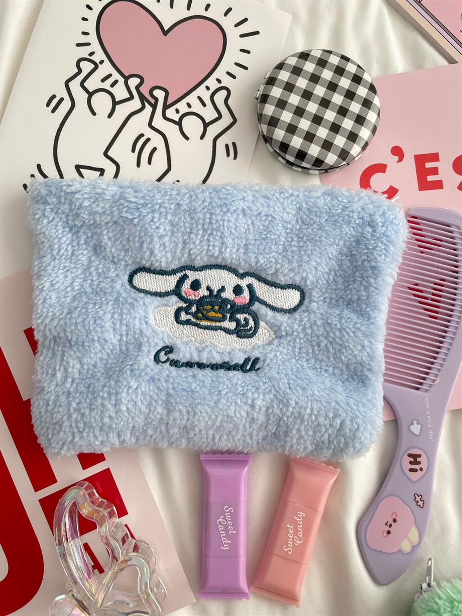 Baby Blue Kawaii Dog Peluş Çanta