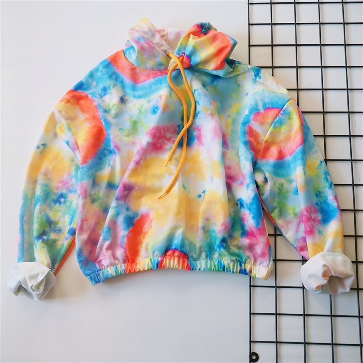 Batik Crop Sweatshirt