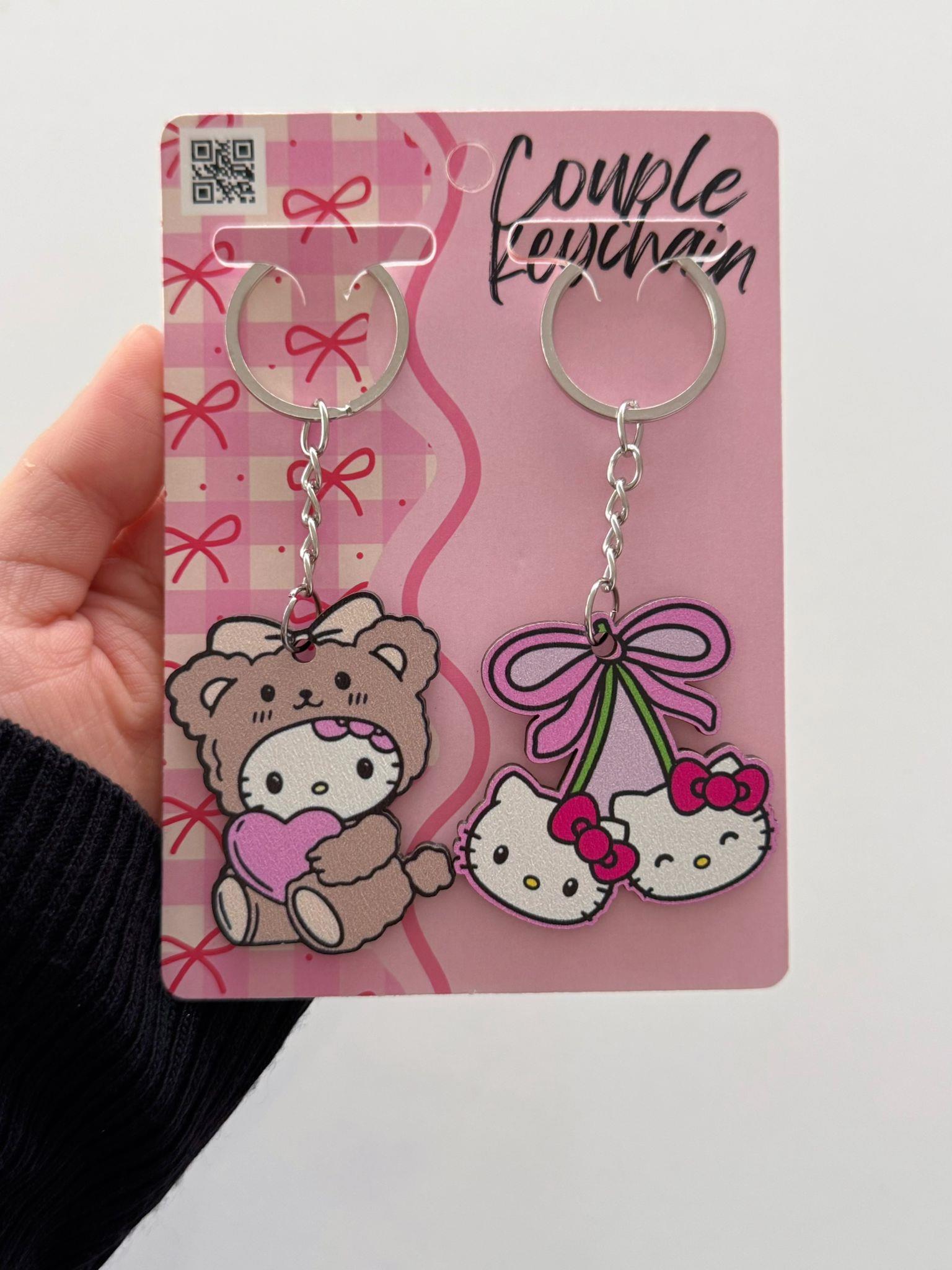 Bear Ribbon Kitty 2li Anahtarlık