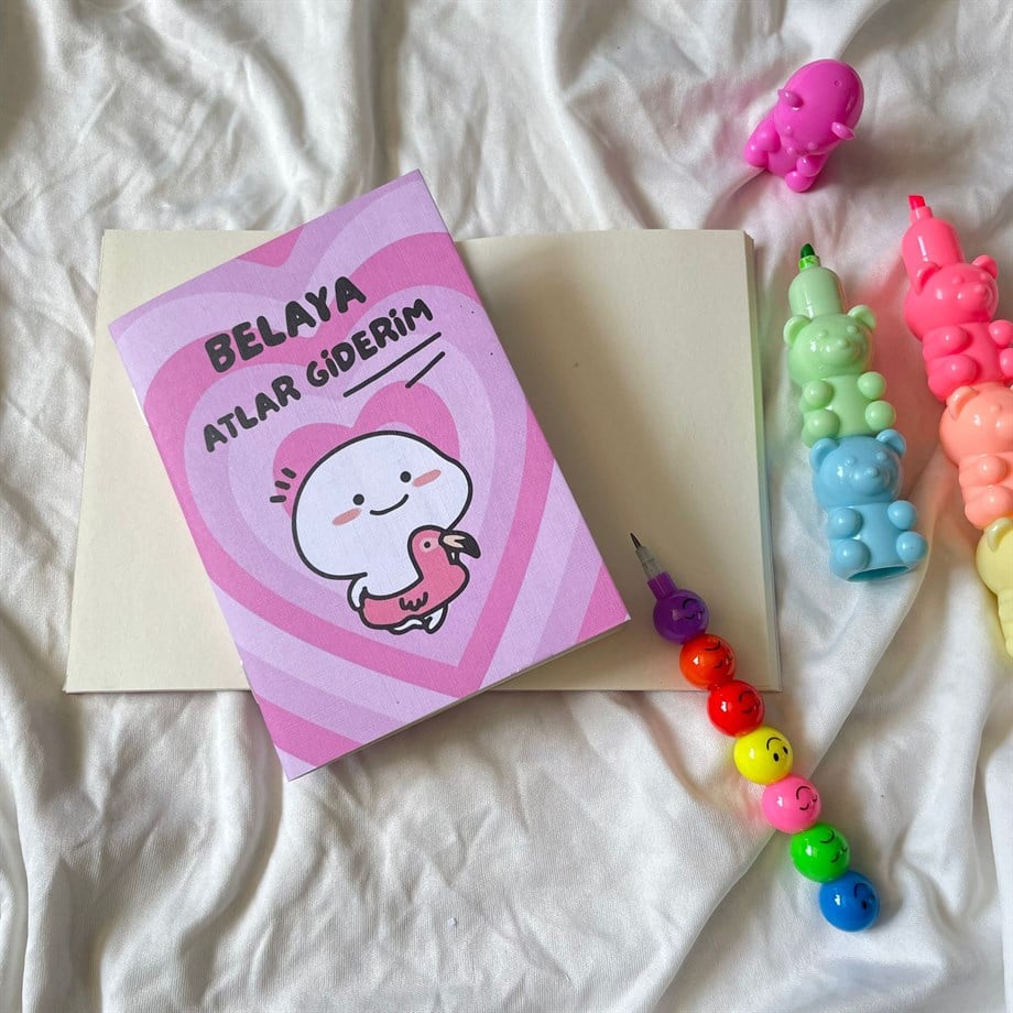 Belaya Atlar Giderim Mini Çizgisiz Defter