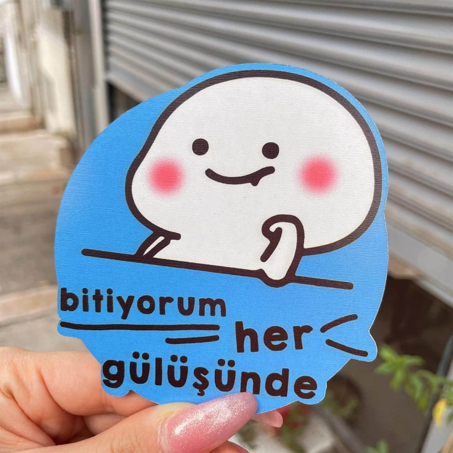 Bitiyorum Her Gülüşünde Bardak Altlığı