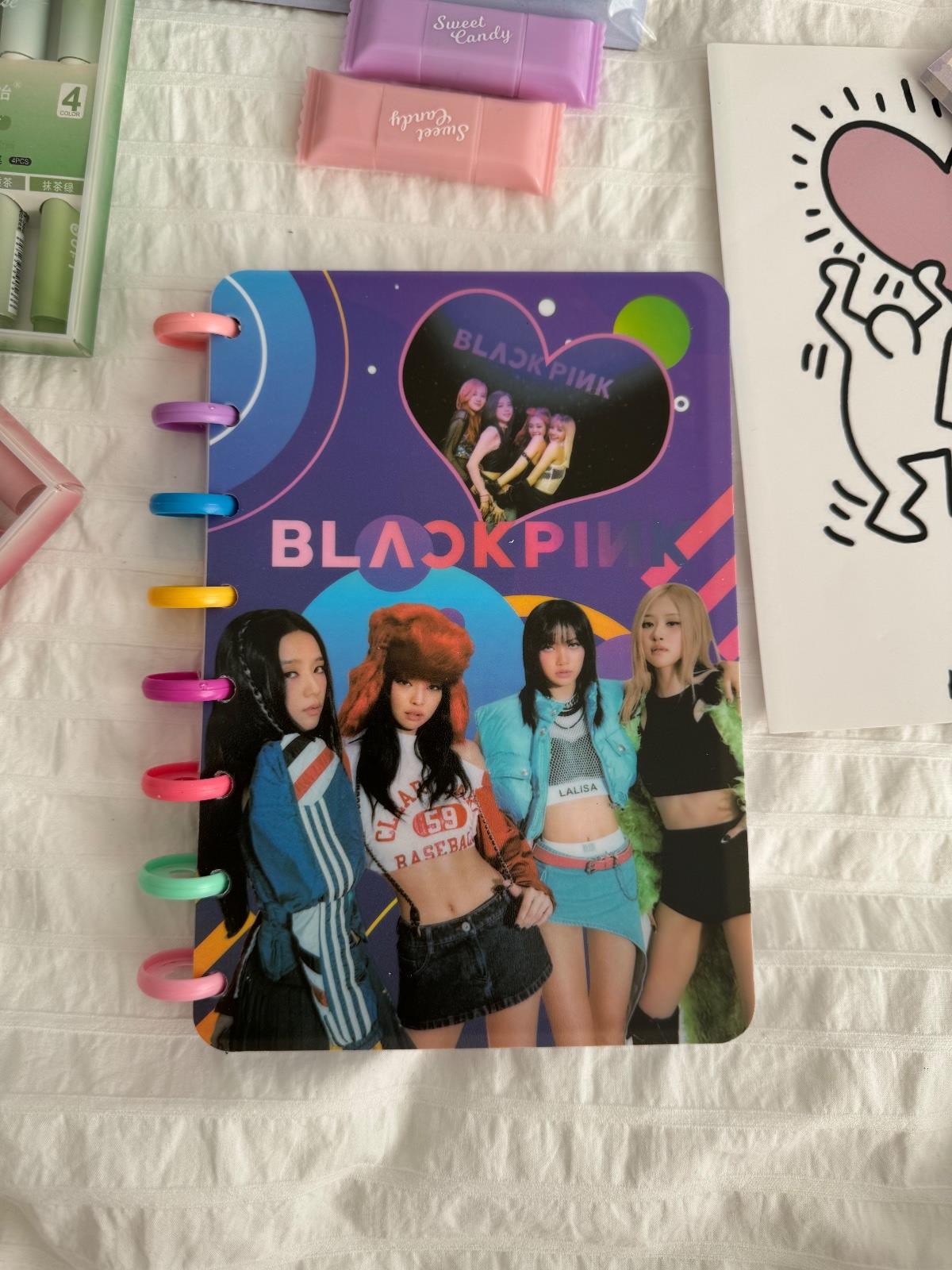 Black Pink 1 Kalp Spiralli Defter