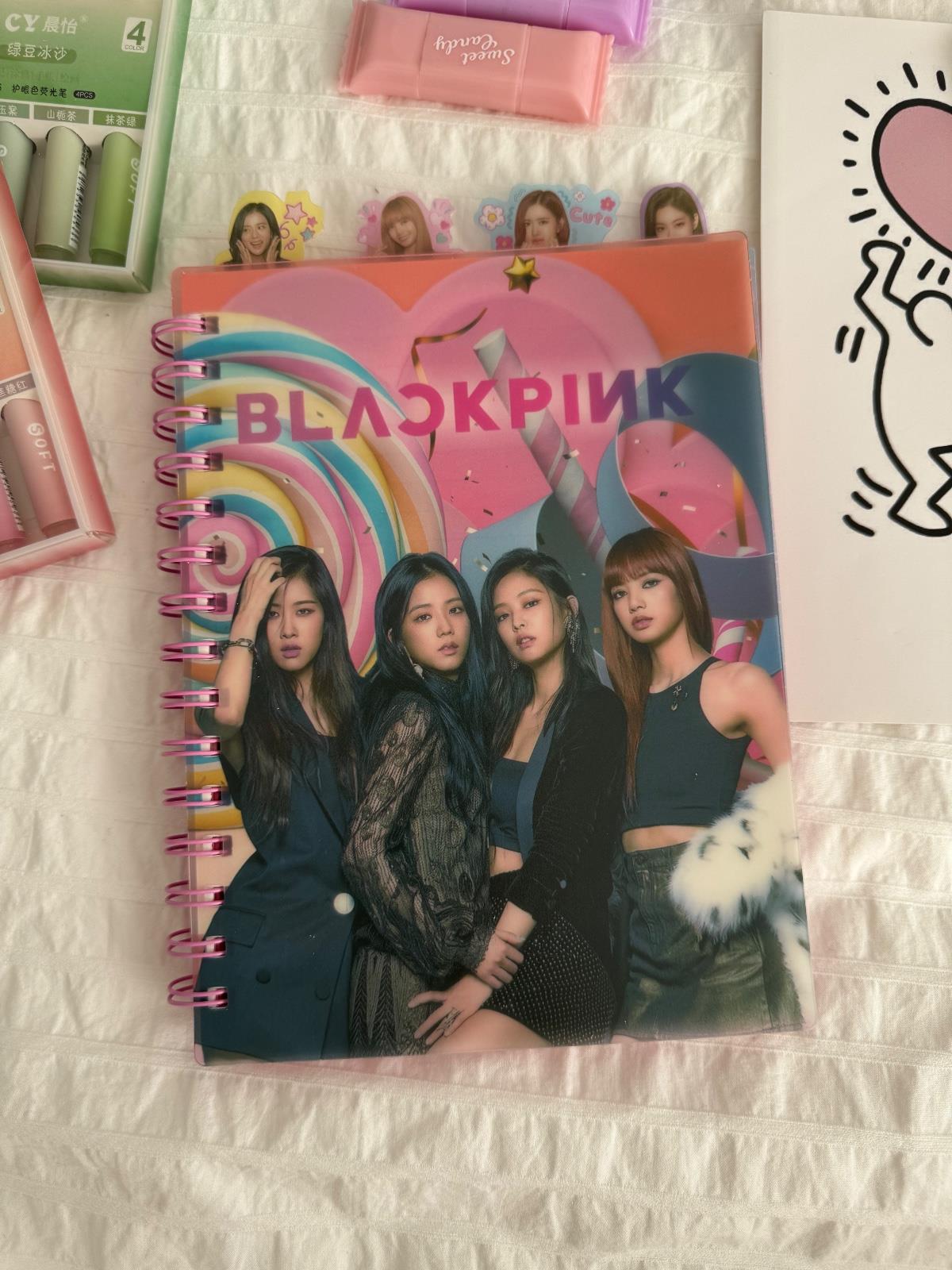 Black Pink Tasarımlı Bölmeli Defter 2