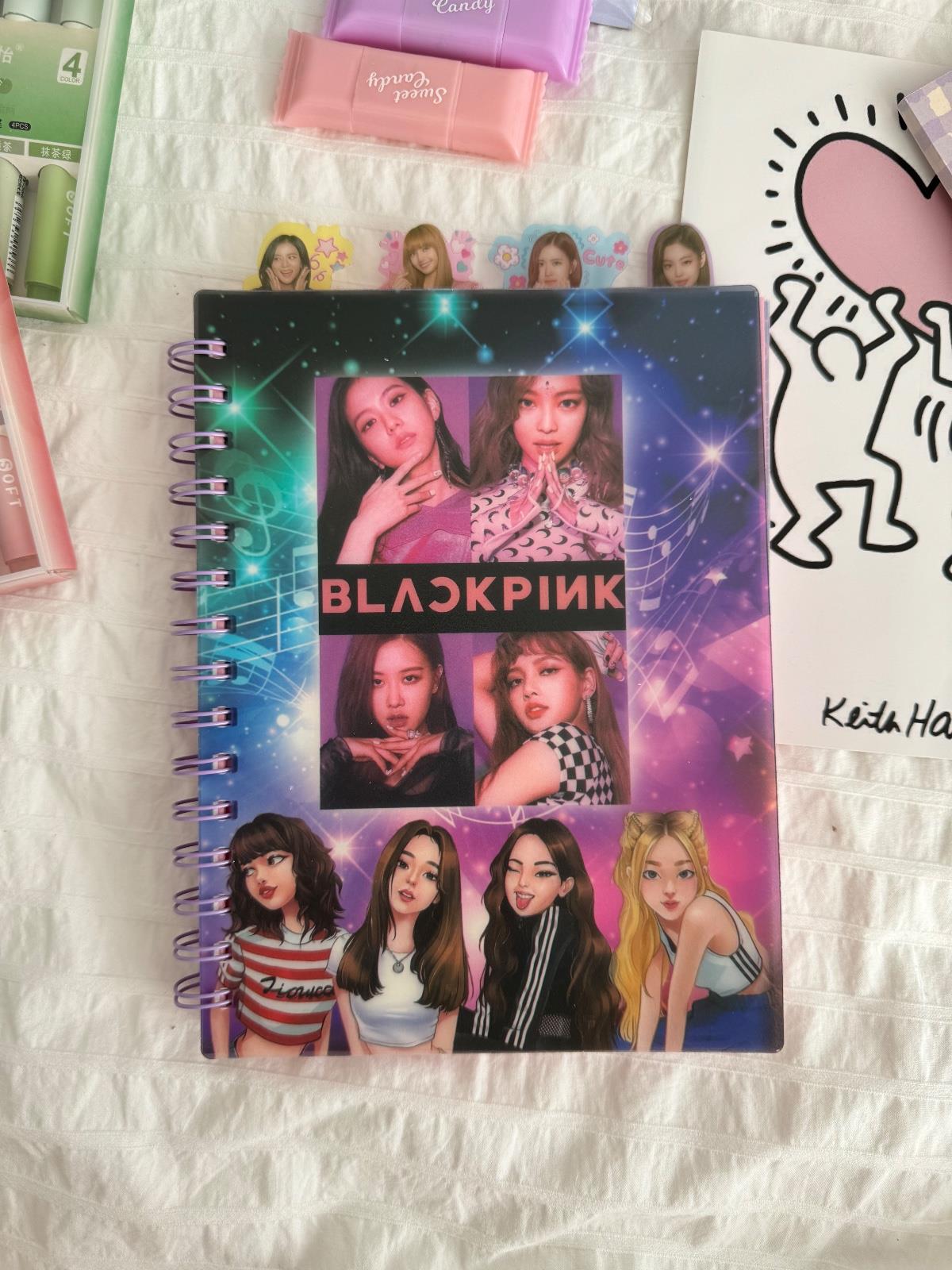 Black Pink Tasarımlı Bölmeli Defter 3
