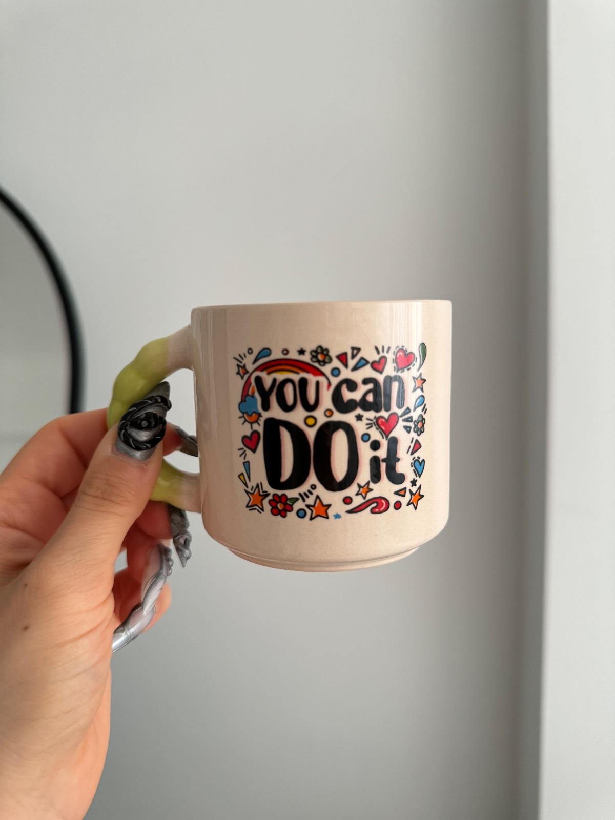 Boncuk Kulplu You Can Do It Kupa