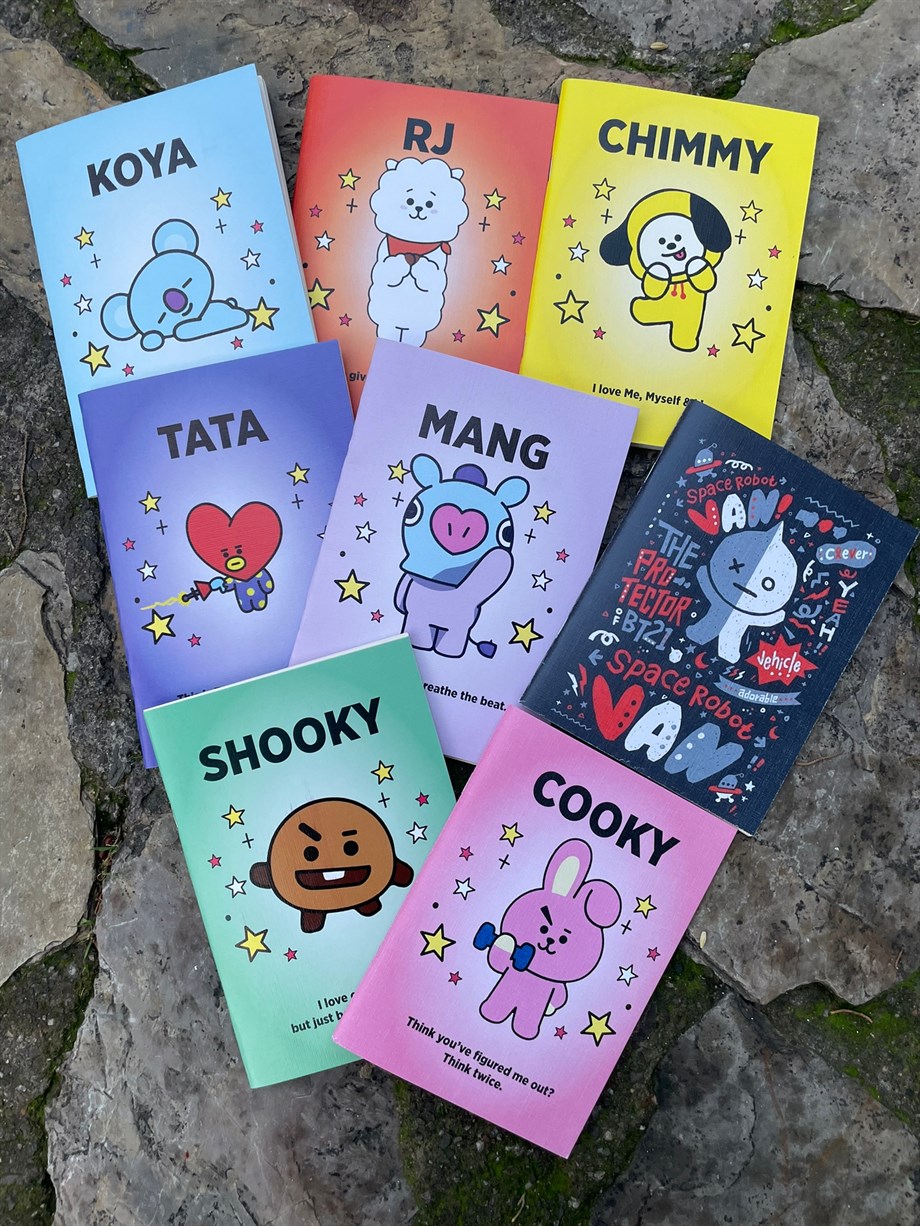 BT21 Baskılı Defter Seçenekleri
