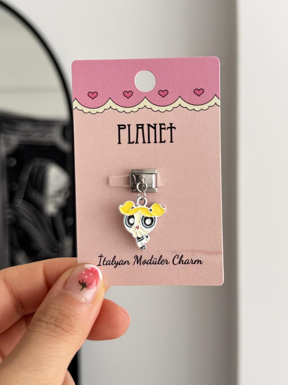 Bubbles Sallantılı Kartlı İtalyan Charm