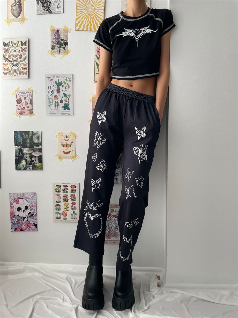 Butterfly and Heart Unisex Eşofman