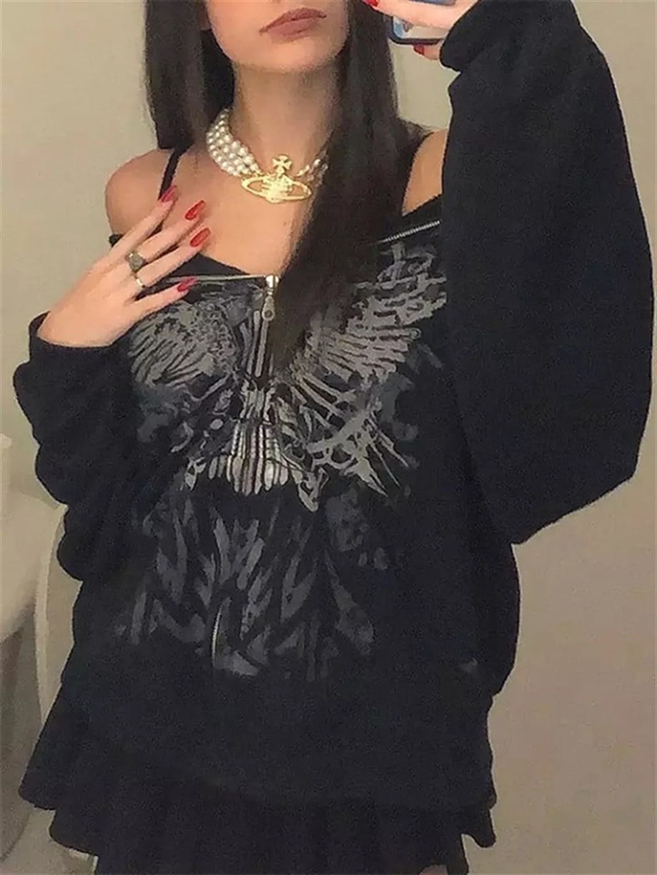 Butterfly Fairycore (Unisex) Kapşonlu Sweatshirt