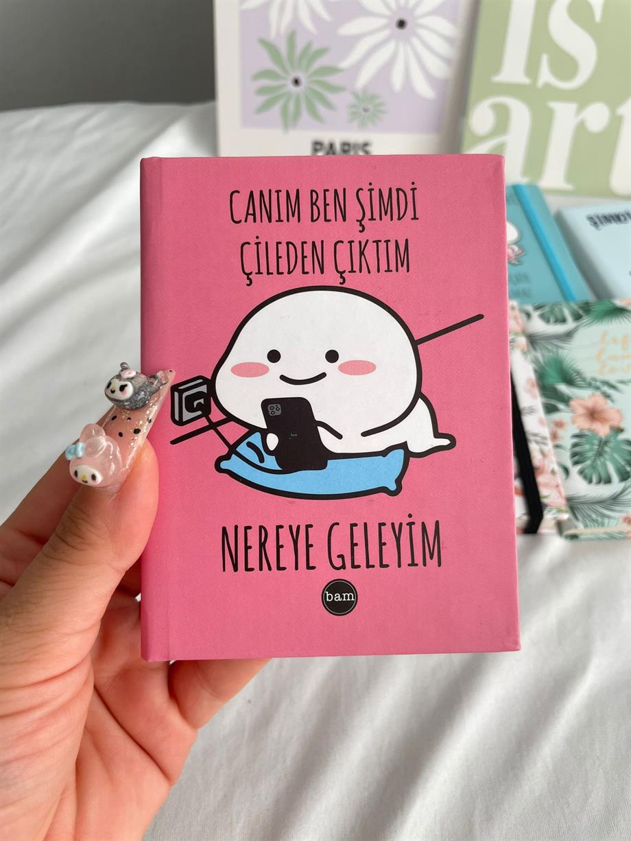 Canım Ben Şimdi Çileden Çıktım Sert Kapaklı Lastikli Mini Defter
