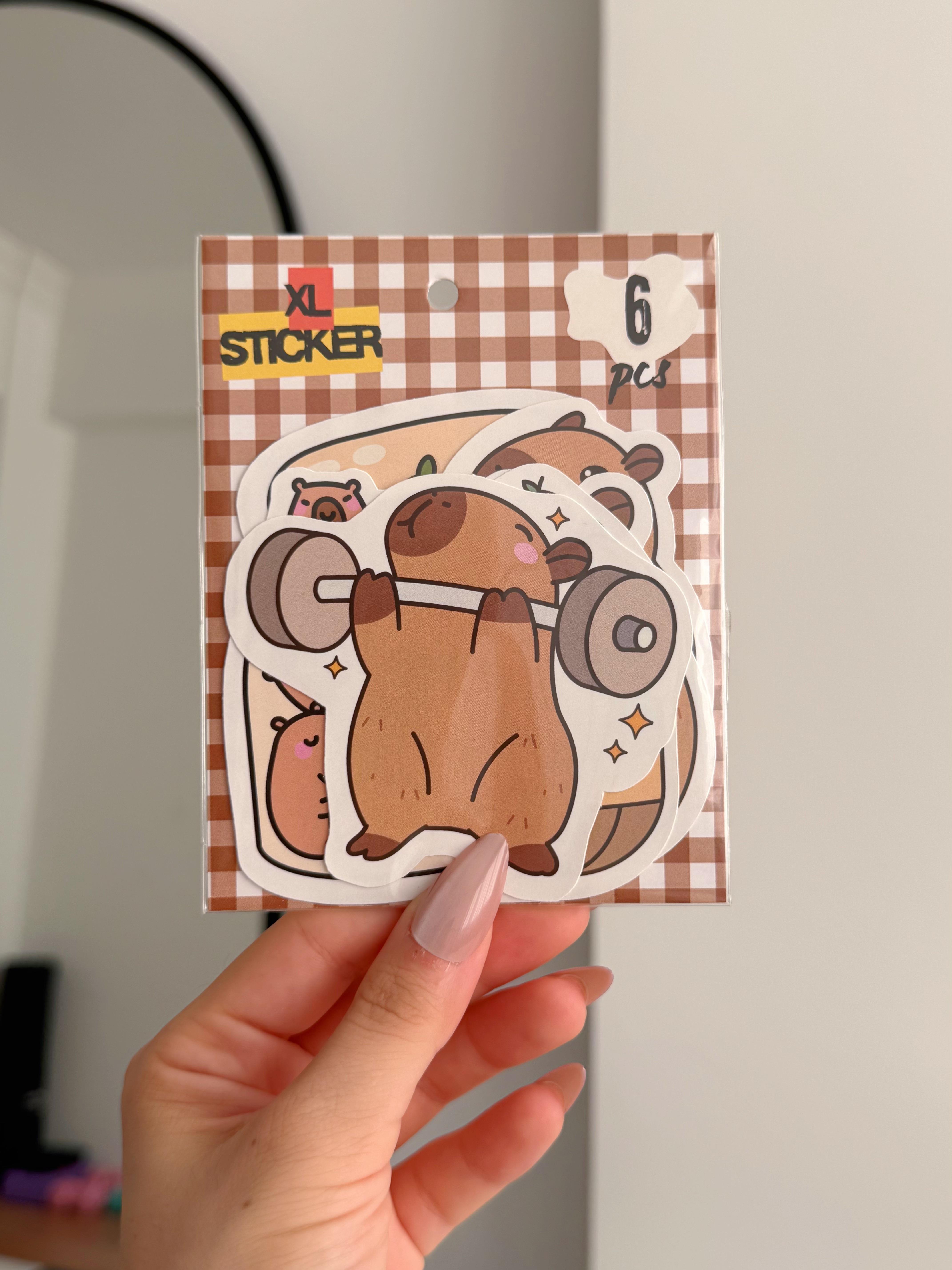 Capybara 6 Parça XL Sticker