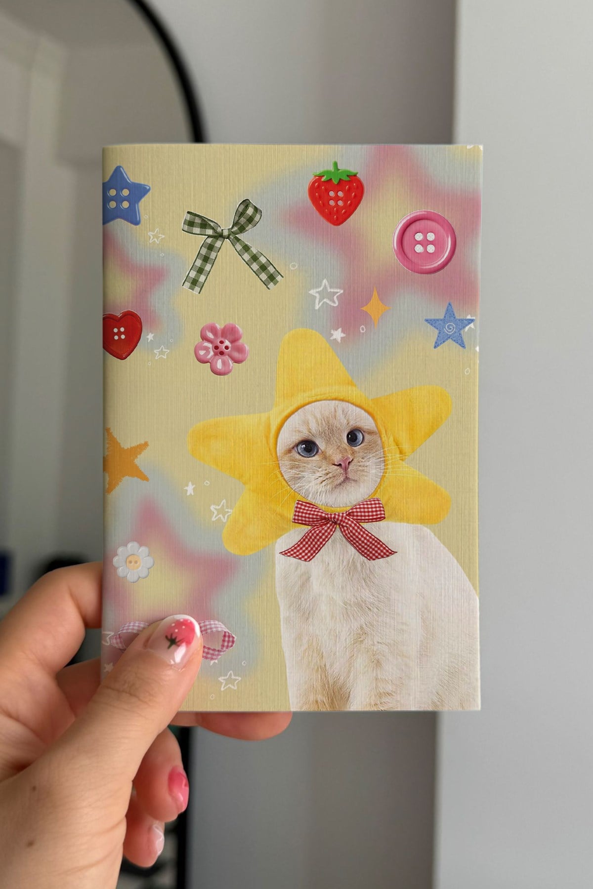 Cat Collage Mini Çizgisiz Defter