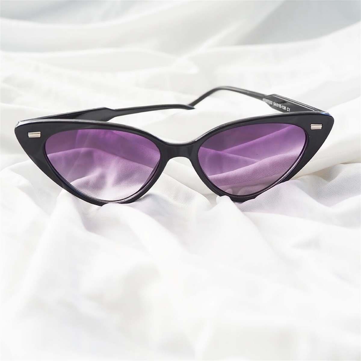 Cat Eye Black Purple Güneş Gözlüğü