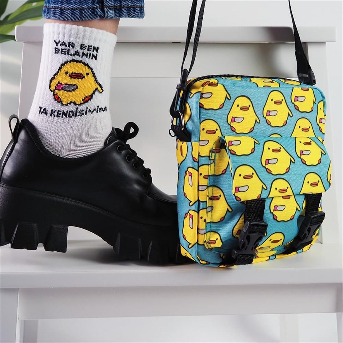 Civciv Çorap Crossbody Set