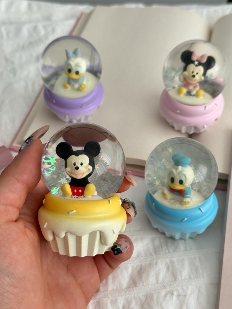 Çizgi Karakter Mini Işıklı Kar Küresi