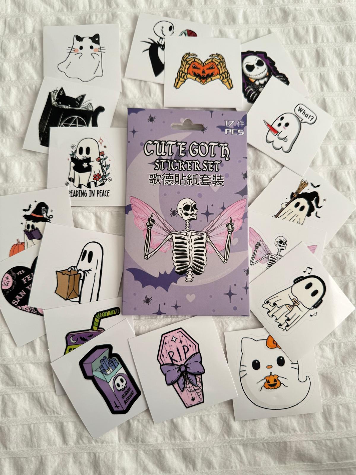 Cute Goth 2 Kutulu Sticker Seti