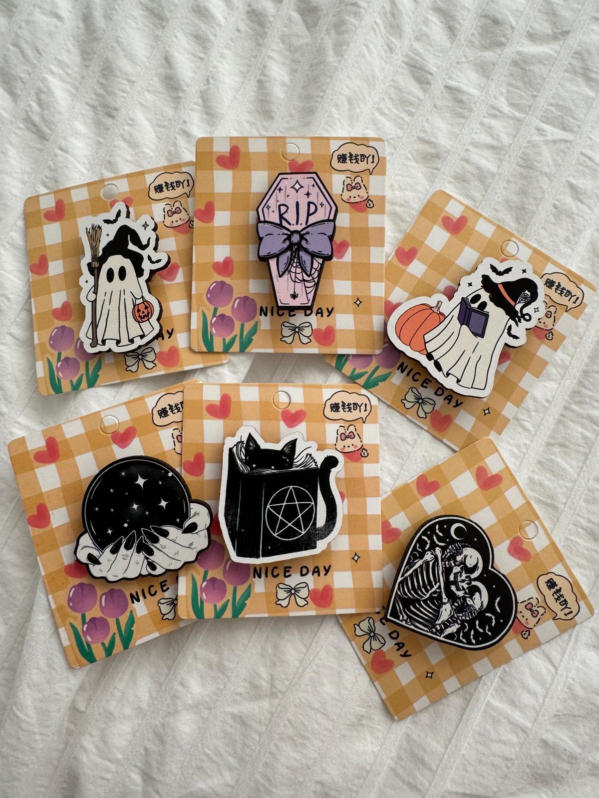 Cute Goth 6lı Ahşap Rozet Seti