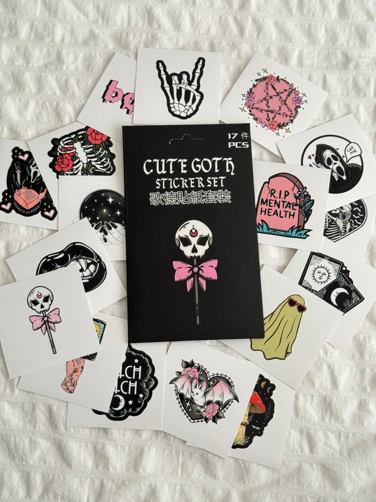 Cute Goth Kutulu Sticker Seti