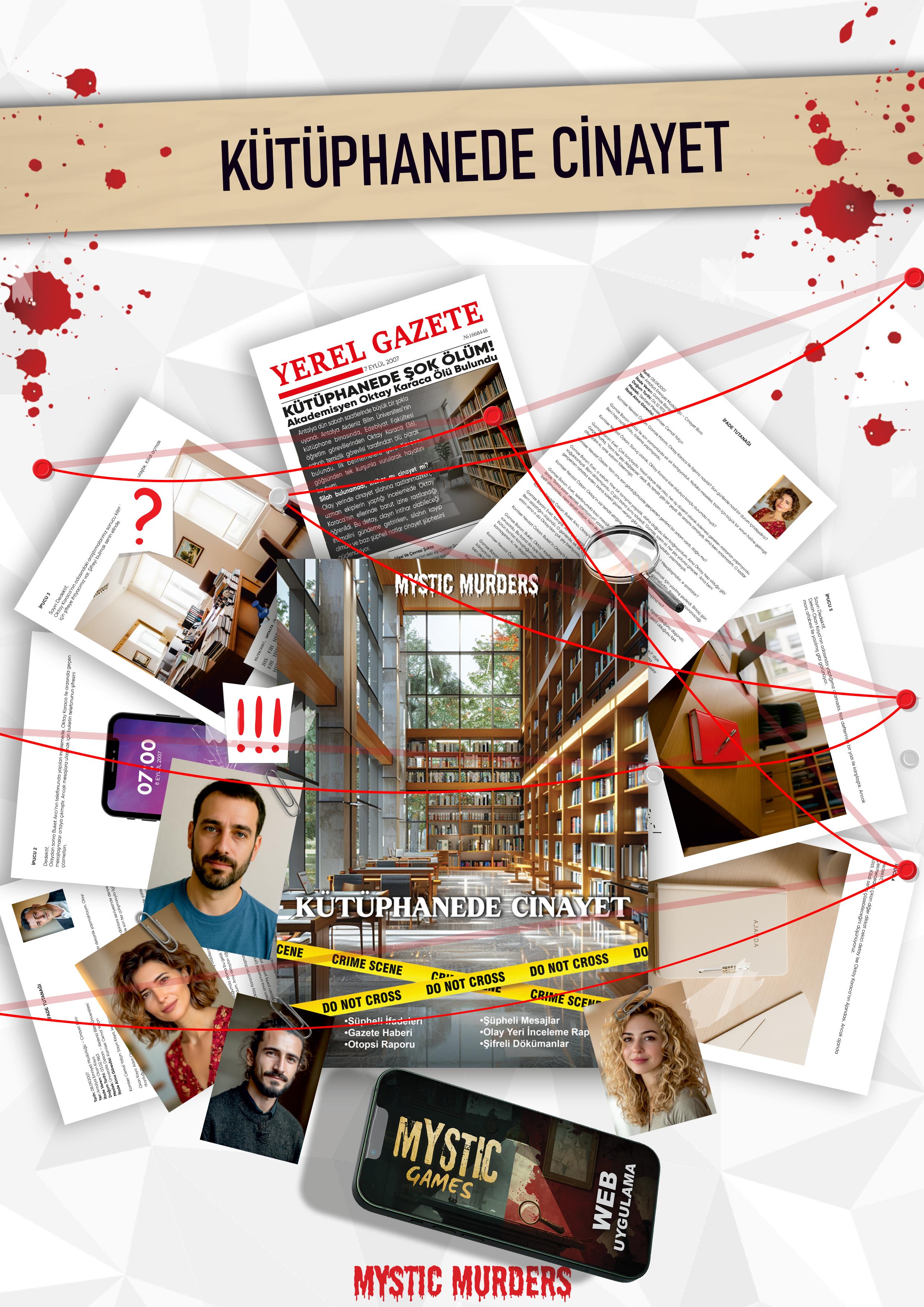 Dedektiflik Cinayet Çözme Oyunu - Kütüphanede Cinayet