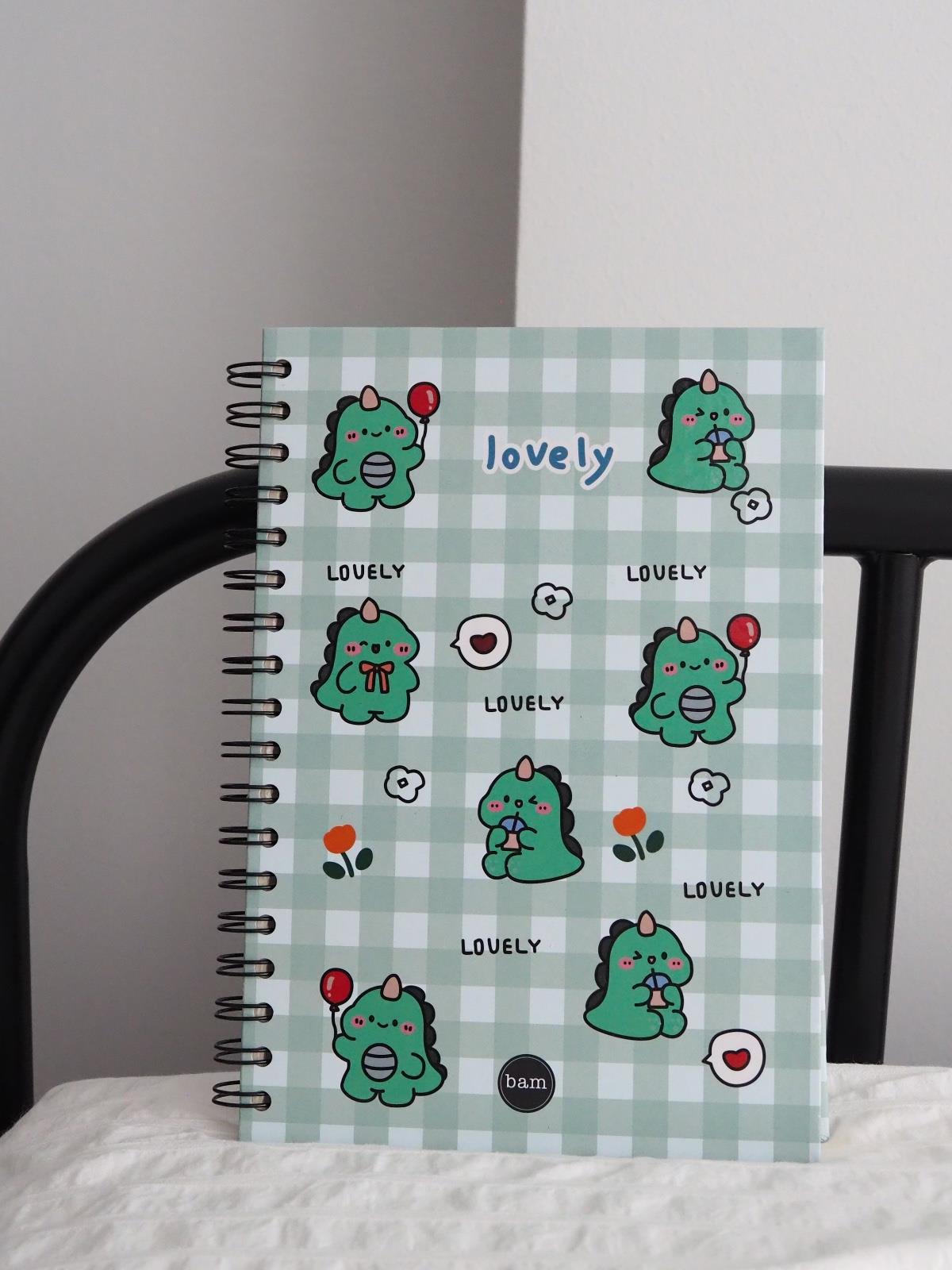 Dino Lovely Kawai Tasarımlı Spiralli Defter