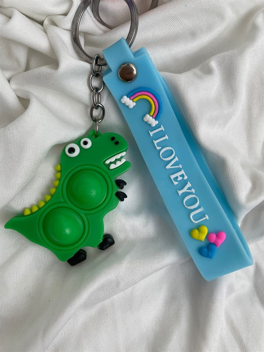 Dinozor Pop-it Silikon Anahtarlık