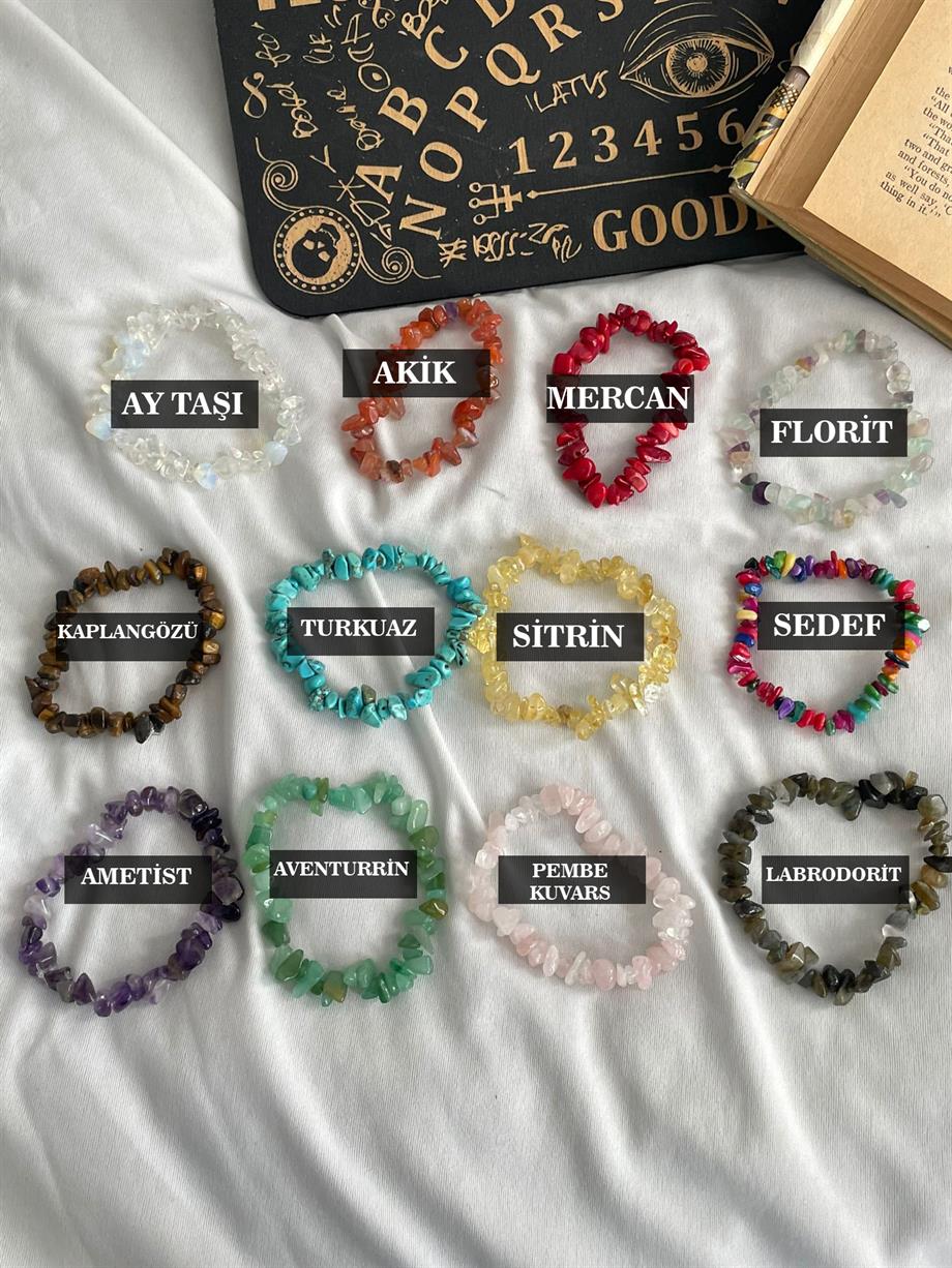 Doğal Taş Dizesi Bileklik Seçenekleri