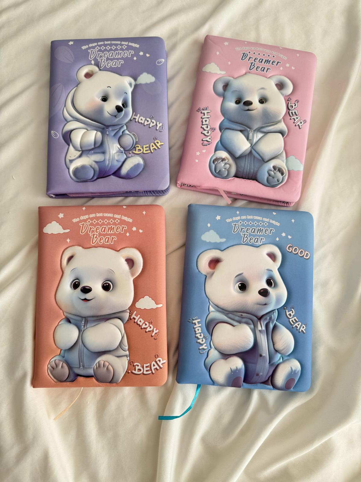 Dreamer Bear Kabartmalı Buffy Defter