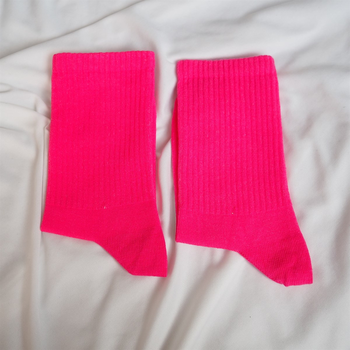 Düz Pembe Çorap
