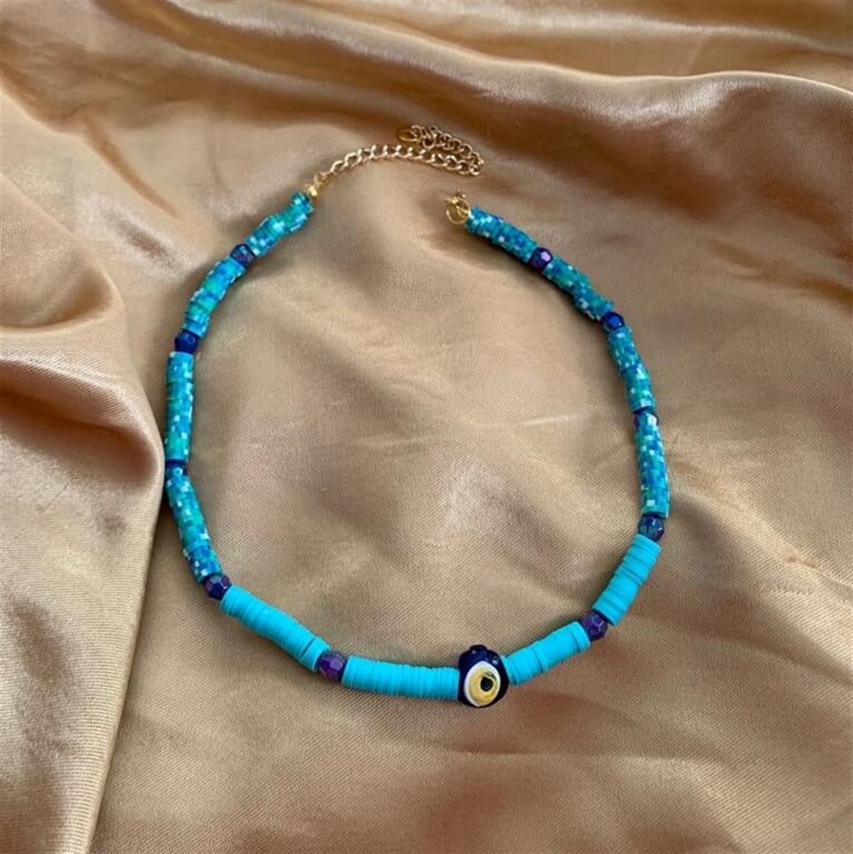 Fimo Nazar Tasarım Kolye I Handmade