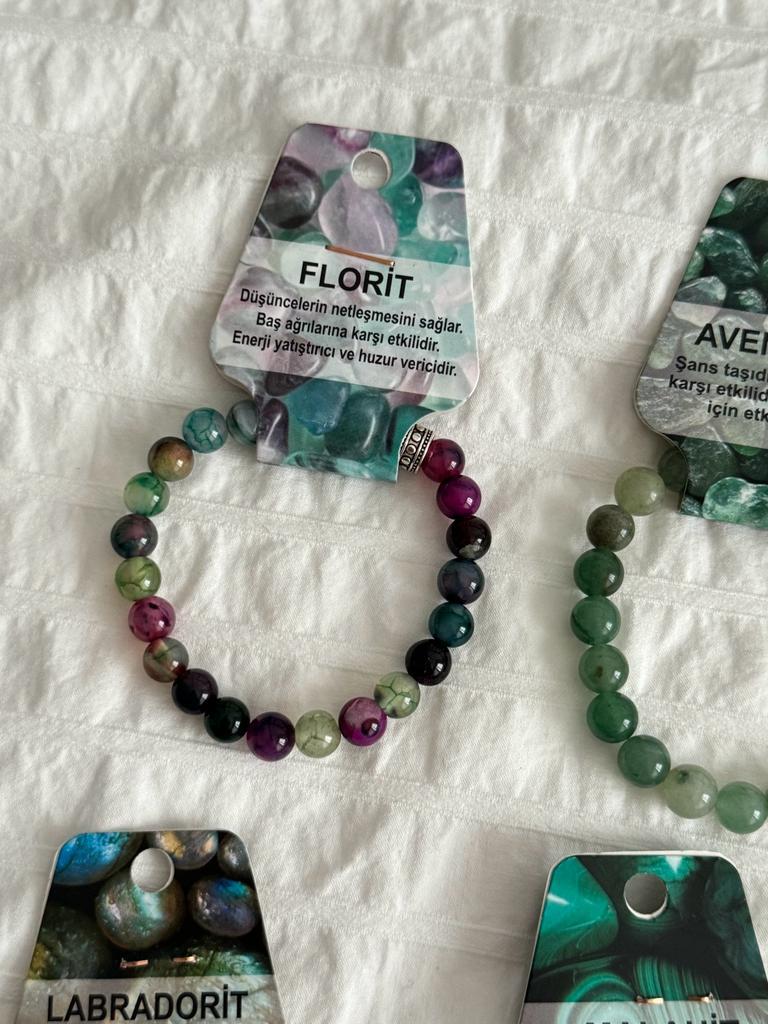 Florit Doğal Taş Bileklik 8mm