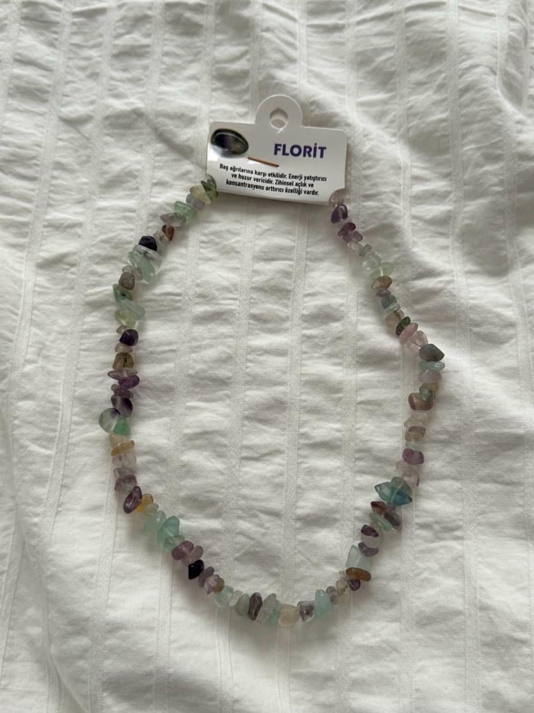 Florit Kırık Doğaltaş Kolye