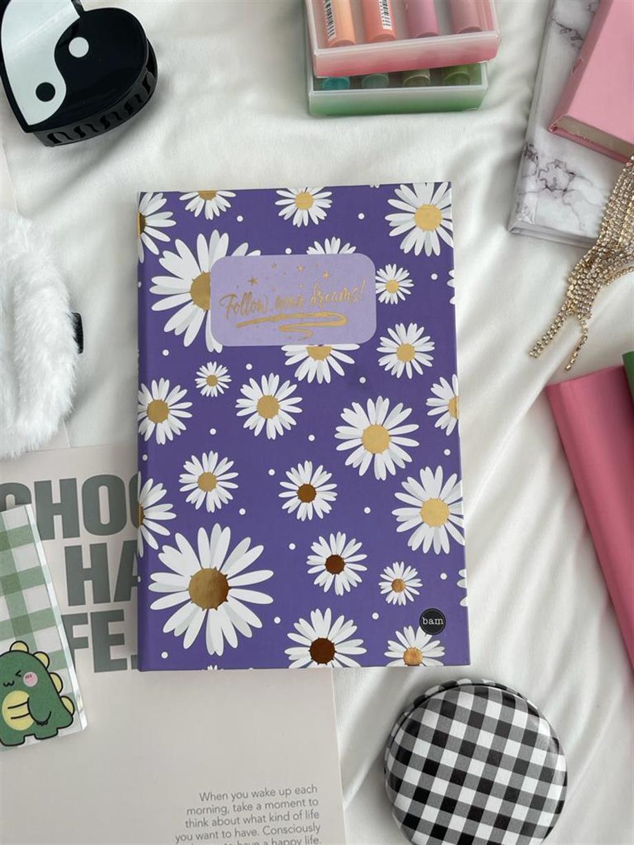 Follow Your Dreams Lastikli Sert Kapak Defter