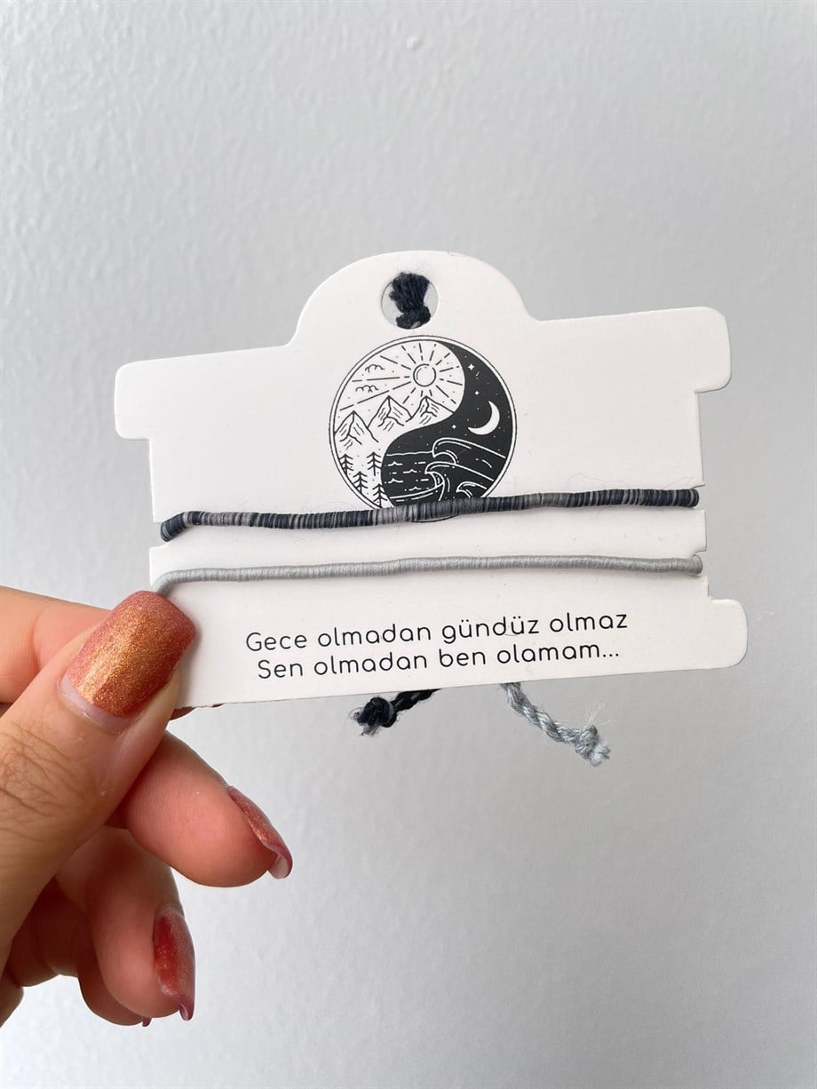 Gecem Olmadan Gündüz Olmaz Love Çift Bilekliği