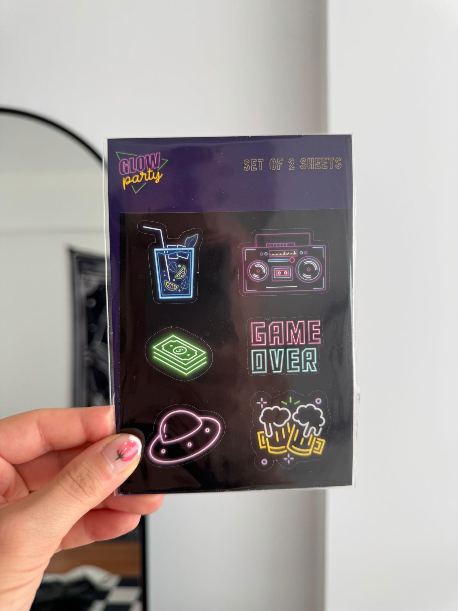 Glow Party Sheet 2li Sayfa Sticker