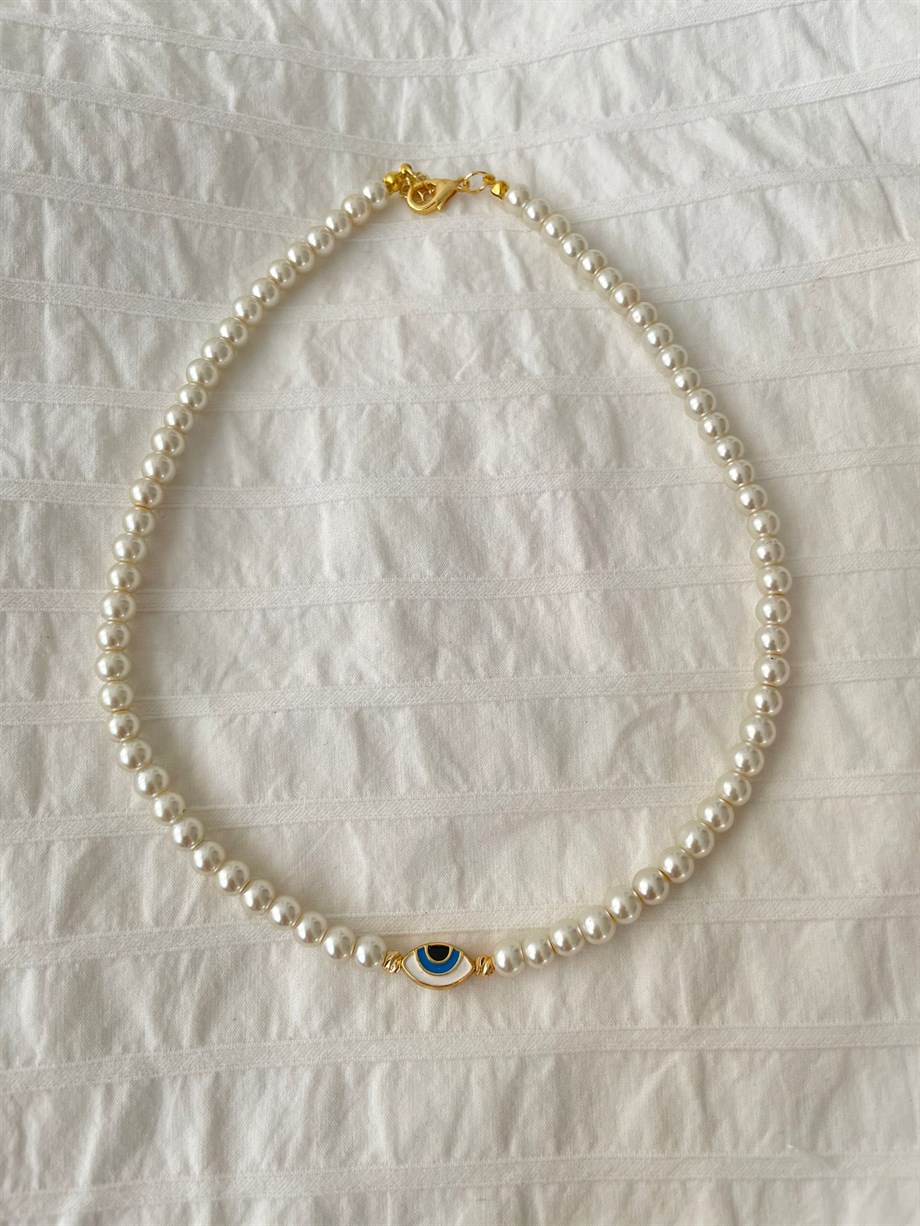 Göz Detaylı İnci Kolye