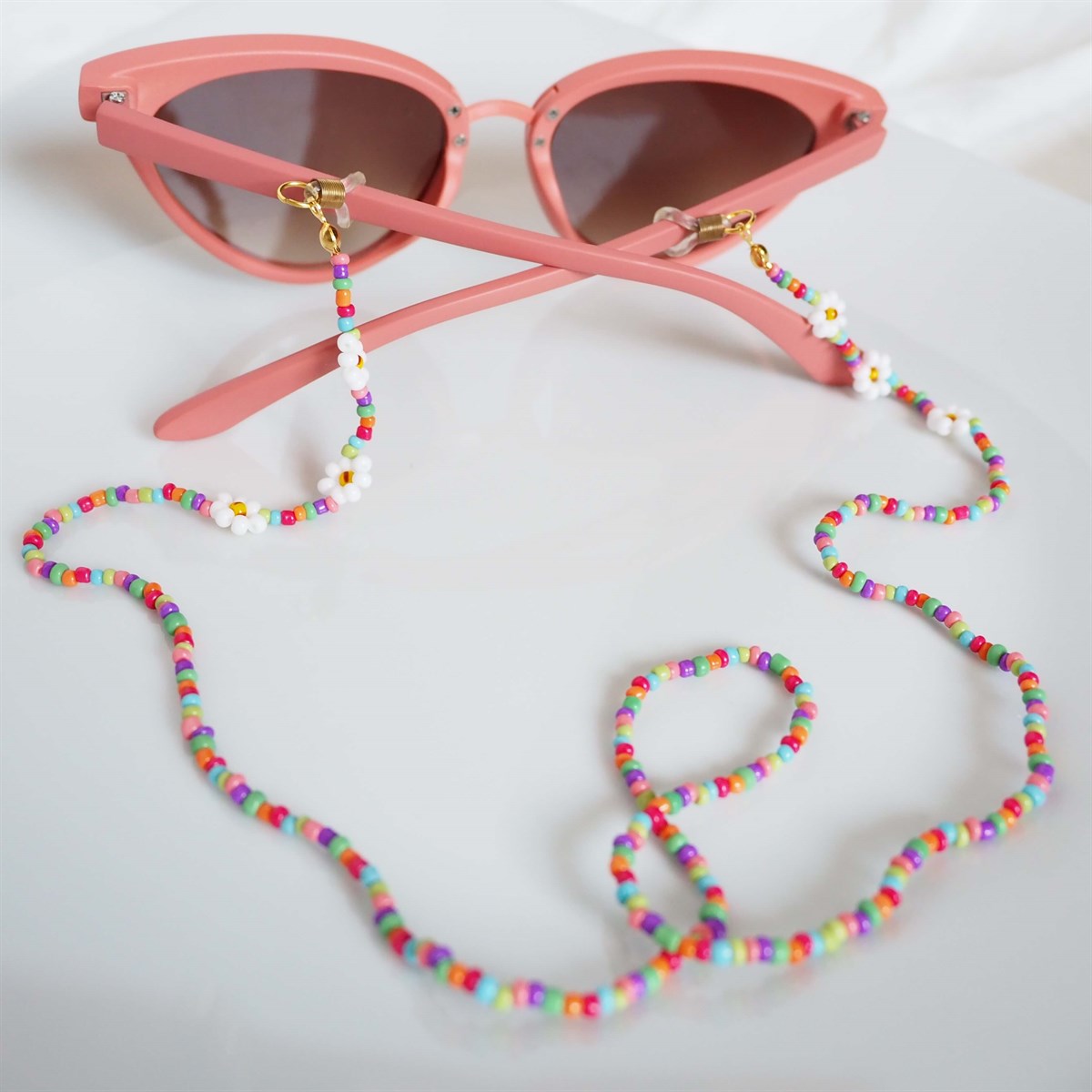 Gözlük Askısı Renkli Papatya I Handmade