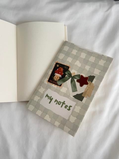 Green Collage My Notes Mini Çizgisiz Defter