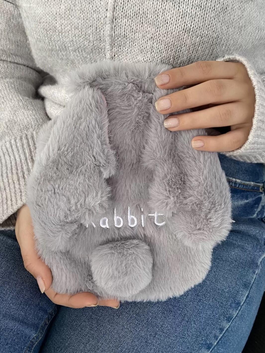 Gri Rabbit Peluş Sıcak Su Torbası
