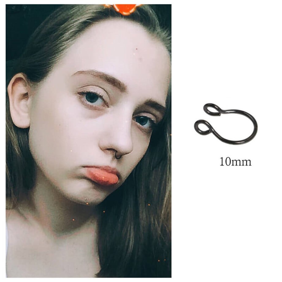Halka Sıkıştırmalı Fake Septum Piercing