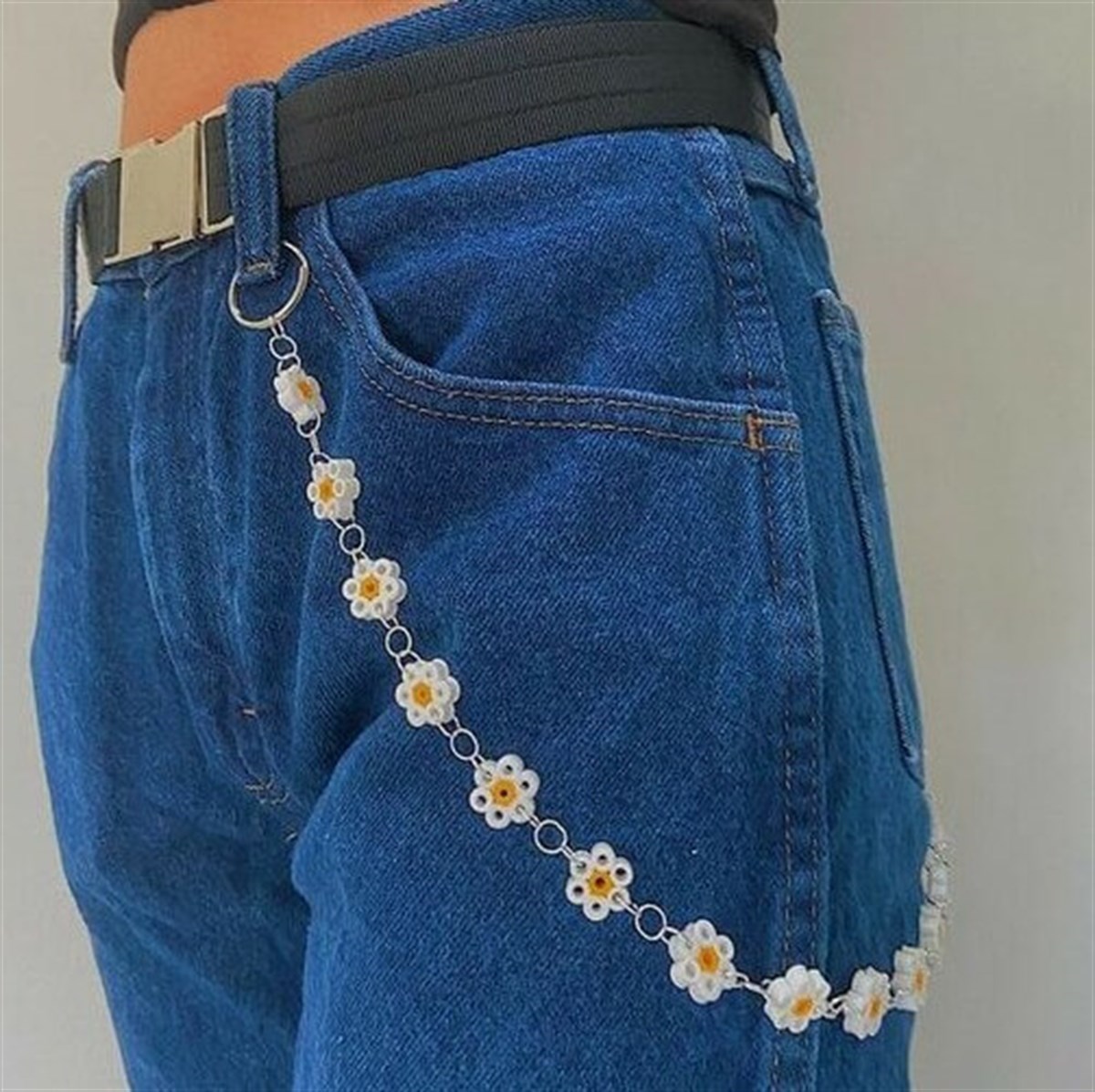 Hama Boncuk Papatya Pantalon Zinciri I Handmade