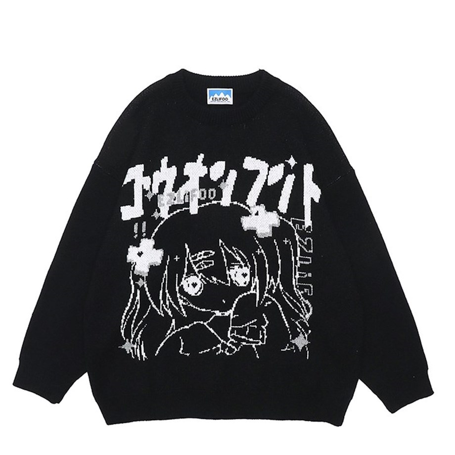 Harajuku Japanese Anime Girl Oversize Kazak