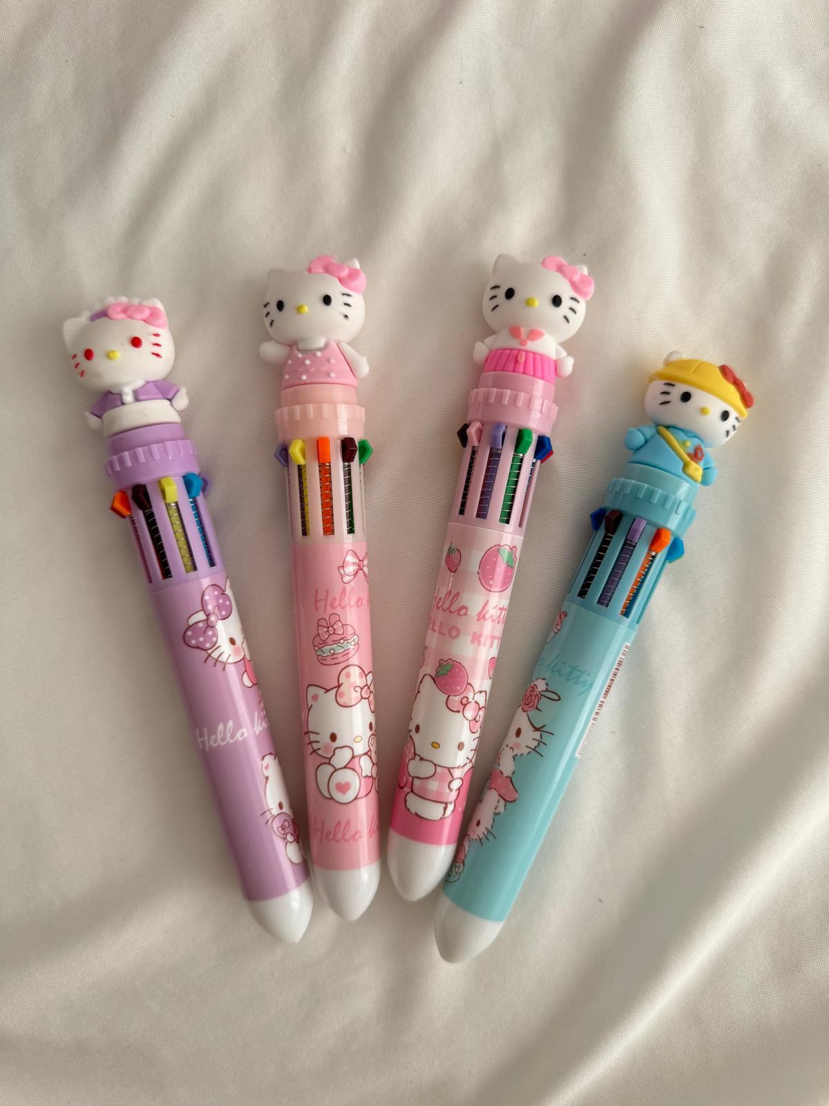 Hello Kitty 10 Renk Tükenmez Kalem Renk Seçenekleri