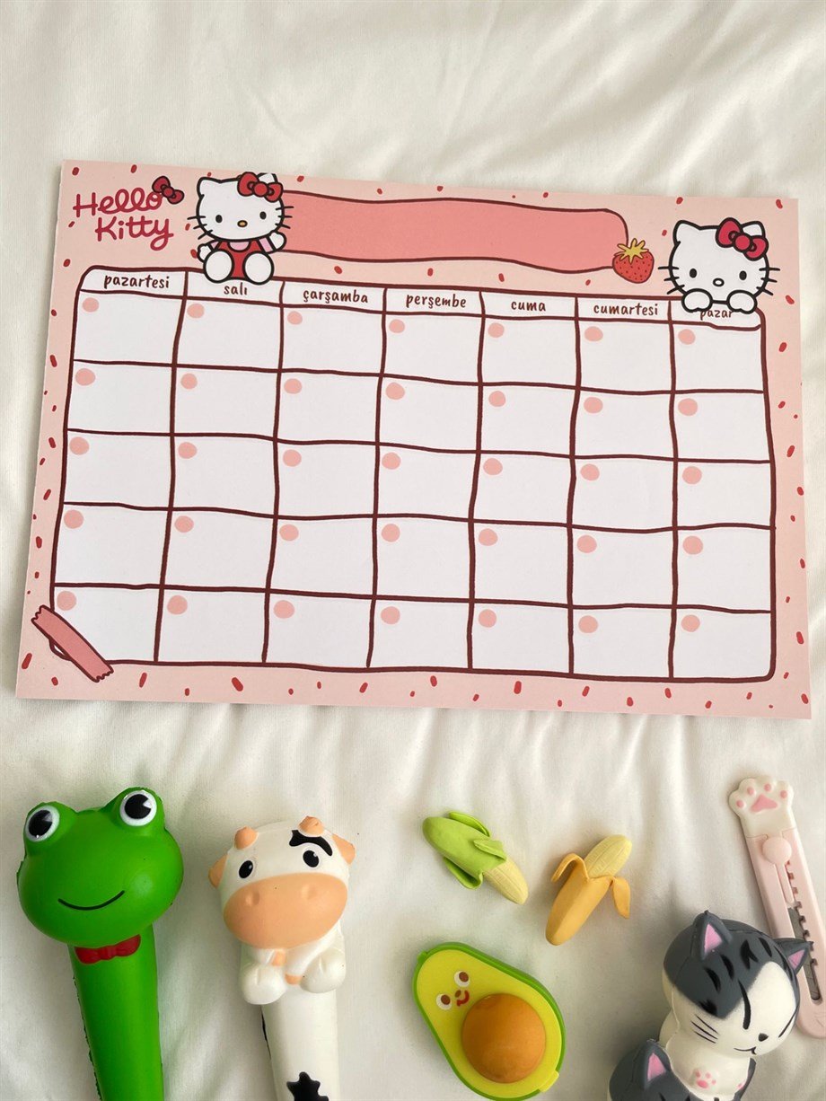 Hello Kitty  A4 Haftalık planlayıcı