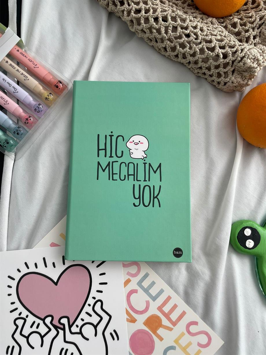 Hiç Mecalim Yok Lastikli Sert Kapak Defter