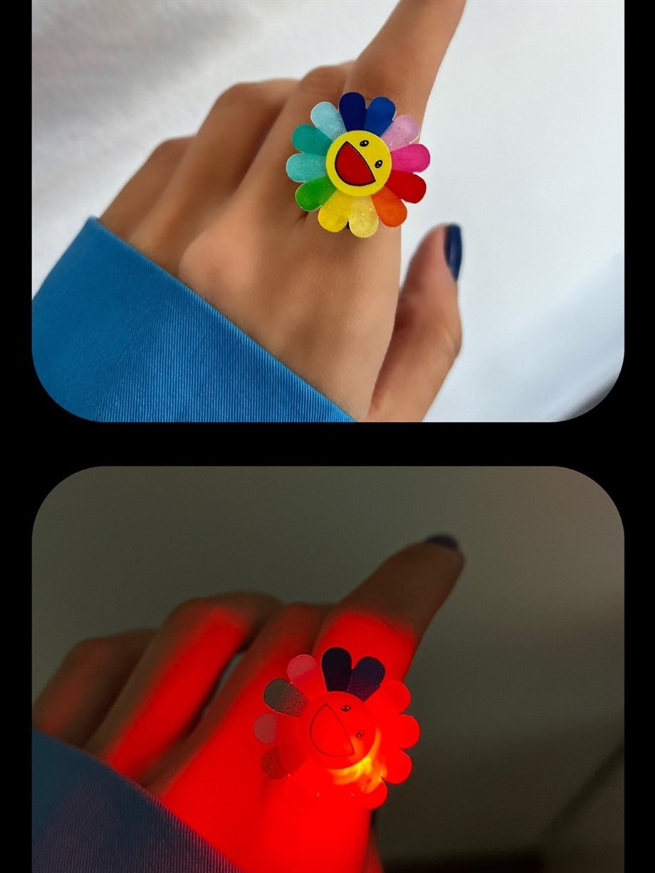 Indie Kid Papatya Işıklı Ayarlanabilir Yüzük