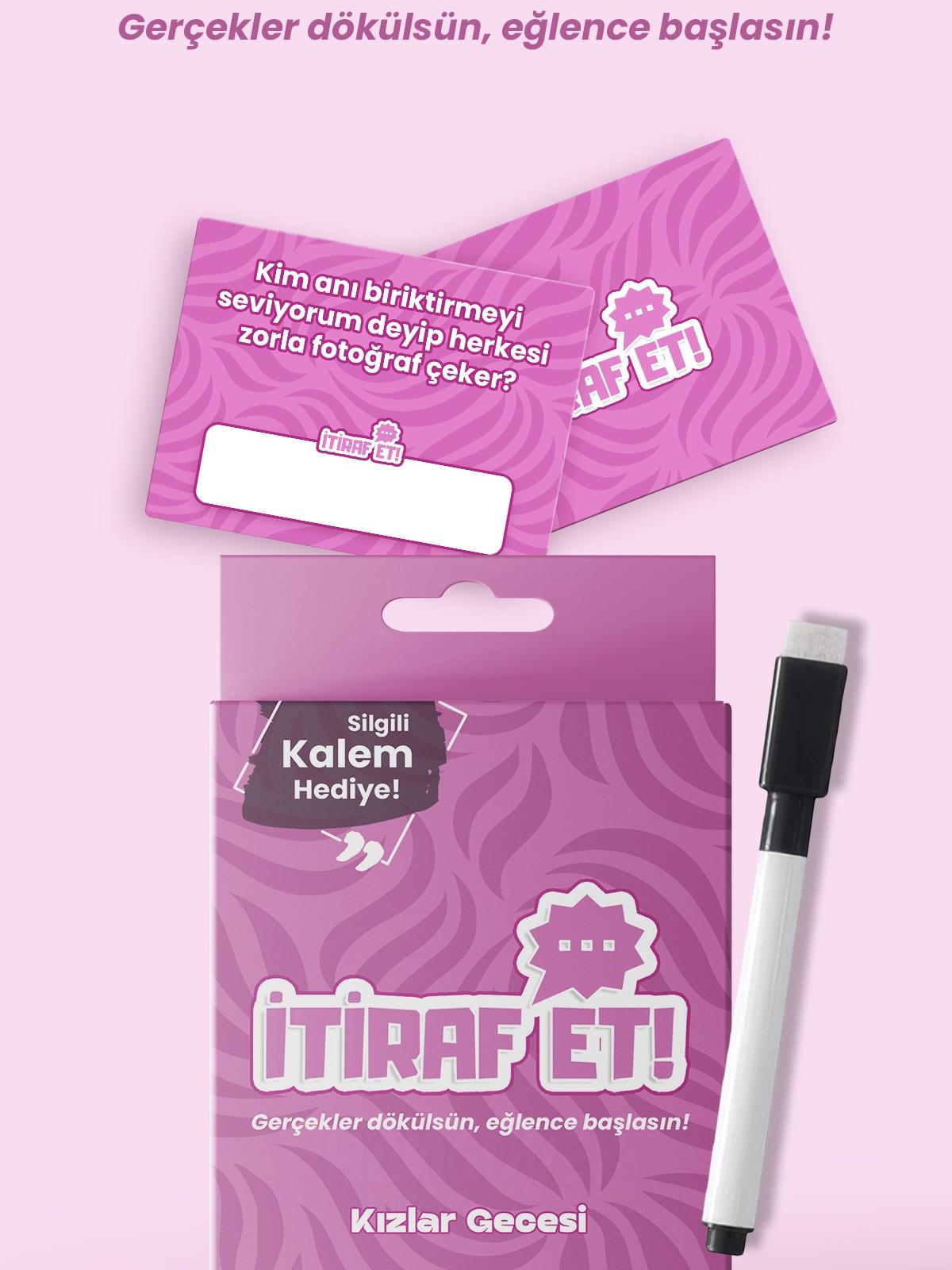 İtiraf Et Mini Kart Oyunu - Kızlar Gecesi